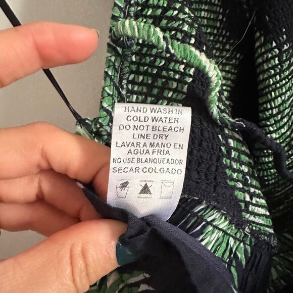 Baltic Born Darlene Jumpsuit Navy and Green Palm Print - Picture 10 of 10